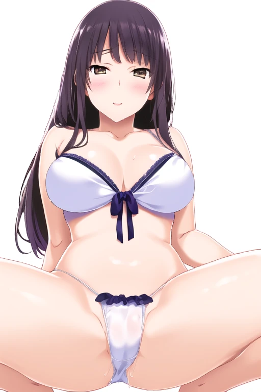 (8k, RAW Photos, highest quality, masterpiece:1.2),
One girl,alone,Mature Woman,Black Hair,Brown eyes,Long Hair, chest, chestの谷間, bikini, white bikini, View Viewer,alone, One girl, View Viewer, 2D, anime, anime coloring, Upper Body, (Simple Background, Whi...