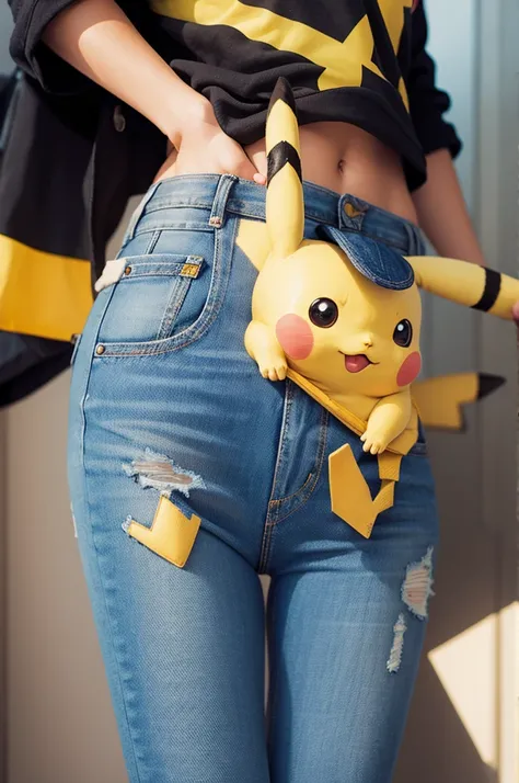 Pikachu in jeans 