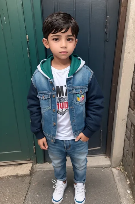 Menino de 10 anos de idade, standing,  israelita, com vestes tipicas, Solomon&#39;s Temple in the background 