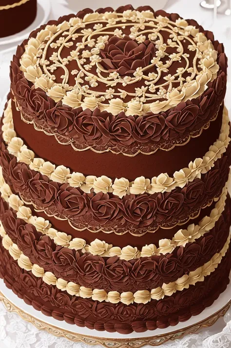 4K, Great multi-layer cake, Elegant and intricate decorative details