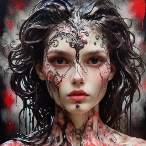 8k, rgb, hdr, pinturas de aceite, acuarelas, colores saturados brillantes, anna razumovskaya, jarek kubicki, aleksi brilo, darek...