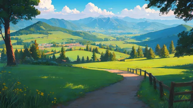 landscape, beautiful view, anime