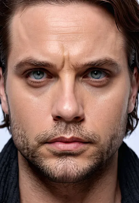 ( sebastian stan ) ( winter soldier) boca perfeita, olhos perfeitos, rosto detalhado, usando meias, usando pijama, sensual, deit...