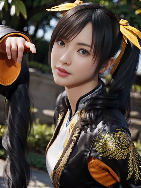 tekken xiaoyu,masterpiece、1 beautiful girl、17-year-old high school student、fine eyes、puffy eyes、bright outdoor,highest quality, ...