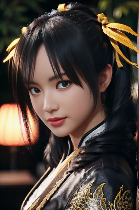 tekken xiaoyu,masterpiece、1 beautiful girl、17-year-old high school student、fine eyes、puffy eyes、bright outdoor,highest quality, ...