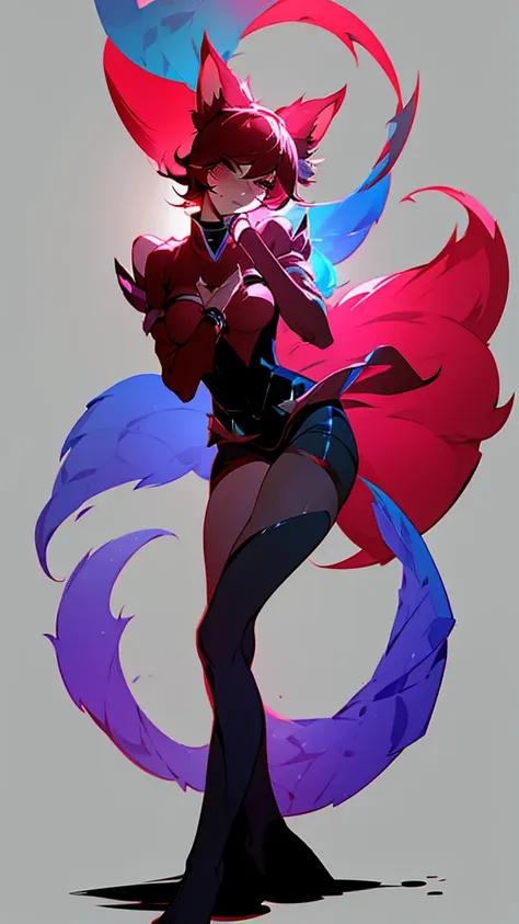 league of legends ahri，full body photo，normal pose