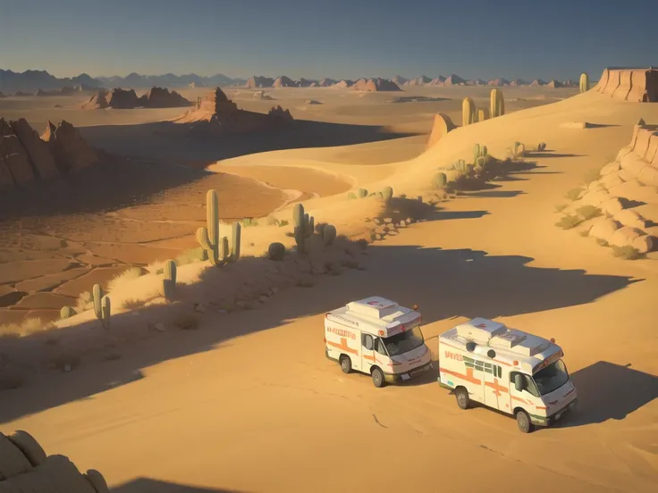  (in desert:1.5) , (5 ambulances:1.5) 