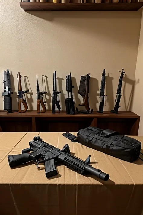 Armas muchas Armas En Una Mesa 