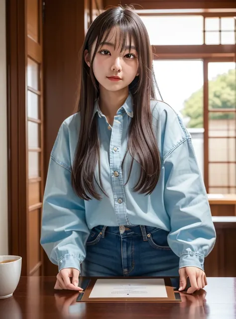 (8k, 超A high resolution, Highest quality, Tabletop:1.2),(18-year-old:1.2)、(avert your eyes)、8k、Japanese girl&#39;s life々Beautiful portrait、Photorealistic、超A high resolution、Highest quality、 (Quite large breasts、A toned and slender body:1.2)(Volleyball Club...