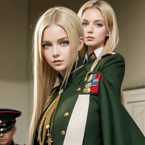 Marie , Blonde , Green Eyes , BC Freedom Military Uniform, Have ,