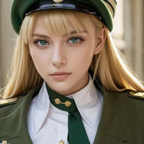 Marie , Blonde , Green Eyes , BC Freedom Military Uniform, Have ,