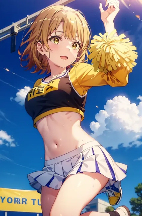 irohaisshiki, iroha isshiki, short hair, brown hair, (brown eyes:1.5), smile,happy smile, smile, open your mouth,(cheer leading)...