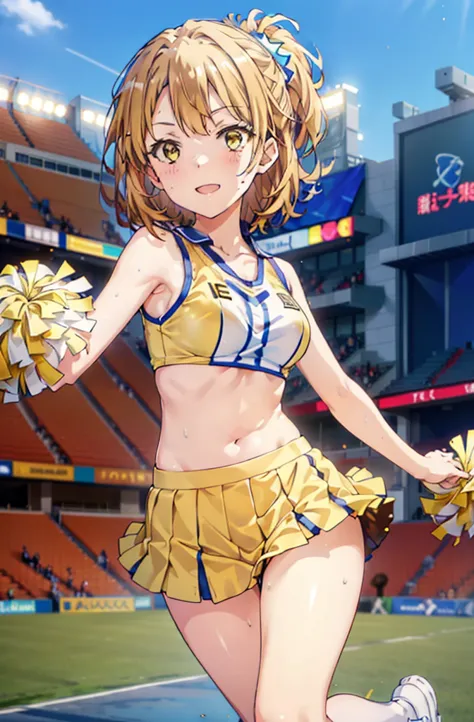 irohaisshiki, iroha isshiki, short hair, brown hair, (brown eyes:1.5), smile,happy smile, smile, open your mouth,(cheer leading)...