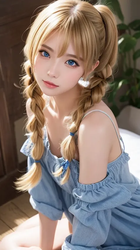 (masterpiece：1.3），（8k，Photorealistic、Raw photo、Best image quality：1.4），（Random Hairstyles：1.2）、Super detailed face、Attention to detail、double eyelid、Put your chest together、Beautiful woman：1.4、Blonde、Blue Eyes、highest quality)、(Trending clothes) 、(looking ...