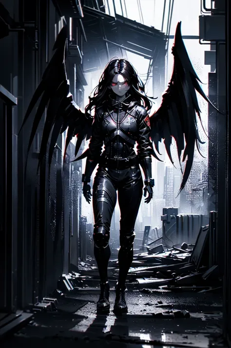 ((((stealthy sophisticated))), 1girl, silhouette, flight, (((gargoyle wings, wingsuit:0.9))), dark eyes, pale skin, ((black hair...