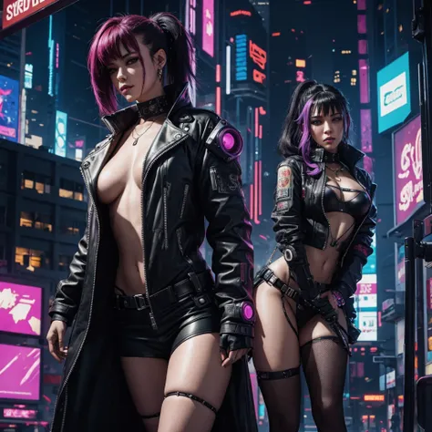 Cyberpunk sexually woman 