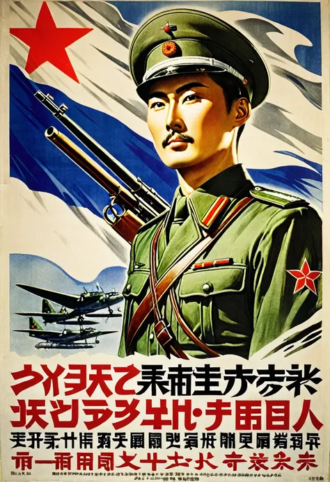 A poster written in Japanese recruiting Japanese volunteers for the Russian Armed Forces