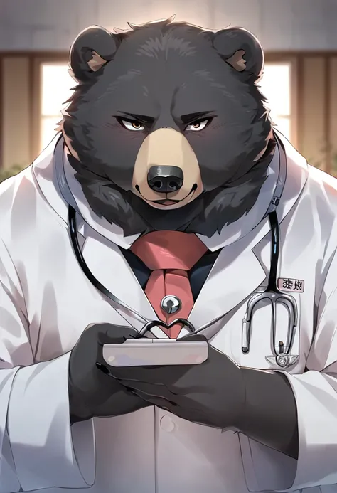 Black Bear，personification，strong，doctor。