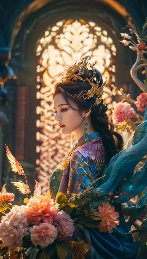 Mysterious fantasy concept art of The woman in hanfu. grow, Celestial, Mysterious, Picturesque, amazing, Majestic, magical, Fantasy art, Cover art, dream-like, elegant, Cinematic, saturated color, Dramatic atmosphere, Sharp focus, Very detailed, The finer ...