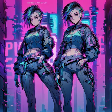 create an anime-style, high-resolution, ultrasharp 8k masterpiece of judy alvarez from "cyberpunk 2077." she has a punk-inspired...