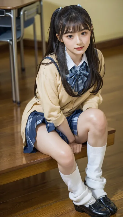 (photorealistic:1.4), best quality, masterpiece, raw 32k photo, (extremely detailed japanese beautiful girl), (extremely detailed eyes:1.2), (cute face:1.2), ultra-detailed, ultra high res, amazing, BREAK,sitting,
(school uniform:1.5),detailed school girl,...