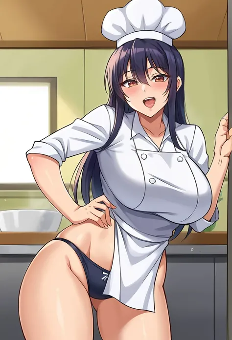 sexy chef woman dinner serving school underwear