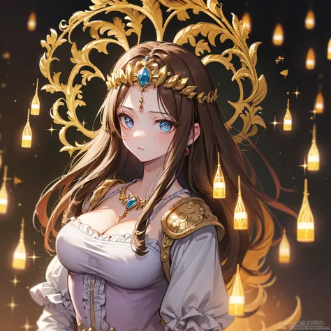 ((Dark brown hair)),Anime art style,masterpiece,(Highest quality), (Super detailed),(Very delicate and beautiful),(alone),((whole body portrait)),whole body,whole body portrait,(Detailed face and eyes),Beautiful eyes like jewels,(A truly gorgeous jeweled r...