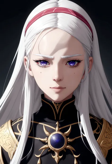 a beautiful men with white hair blind, wearing a headband over her eyes, anime style, detailed face, detailed eyes, detailed anatomy, detailed clothing, masterpiece, ultra-detailed, 4k, cinematic lighting, vibrant colors, dramatic lighting, highly detaille...