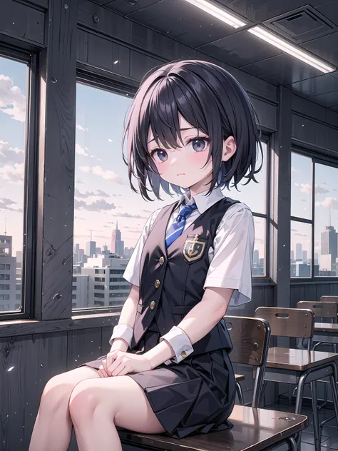 ((Masterpiece, best quality, high quality)), very detailed CG uniform 8k wallpaper, very detailed, very detailed background, classroom, windows, sunlight, detailed eyes, sunlight, shiny hair, shiny skin, (((1boy))), high school, black hair, black eyes, ((d...