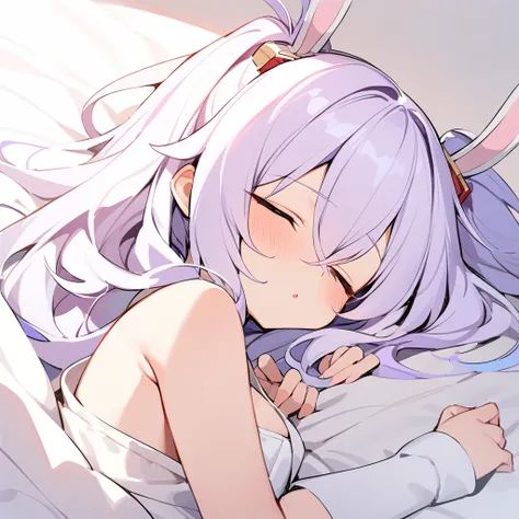 (masterpiece, best quality:1.4),1girl, laffey /(Azur Lane/), sleep, bed