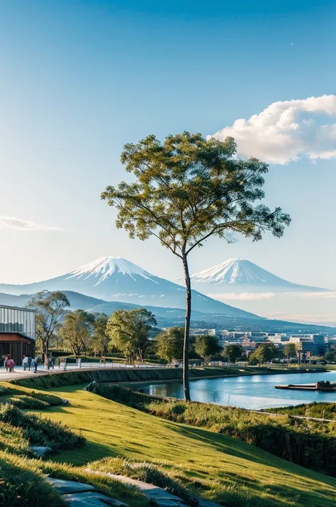 Beautiful and spectacular view of Mount Fuji in Japan