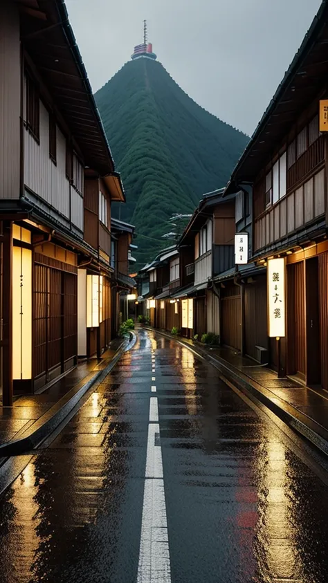 a sailent rainy road in japan