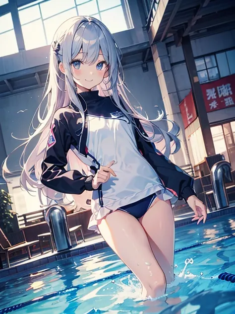 ((2D beautiful girl、top-quality、Perfect Finger 1.3、Perfect Anatomy 1.3、extremely delicate and beautiful illustration))、cute petit girl、(transform sequence)、((swim wears))、12year old、Slender beautiful girl、Fractal Art、baby-face、((stright long hair))、big dro...