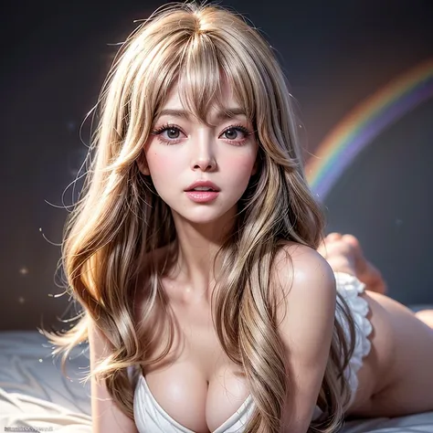 NSFW, 8k, High-level, absurd, masterpiece, best quality, primitive, very detailed CG, very detailed wallpaper, perfect lighting, Extremely detailed ((( personifying " Farrah Fawcett Majors " as a Little Girl))), MysticSight, Tyndall effect, Tyndall scatter...