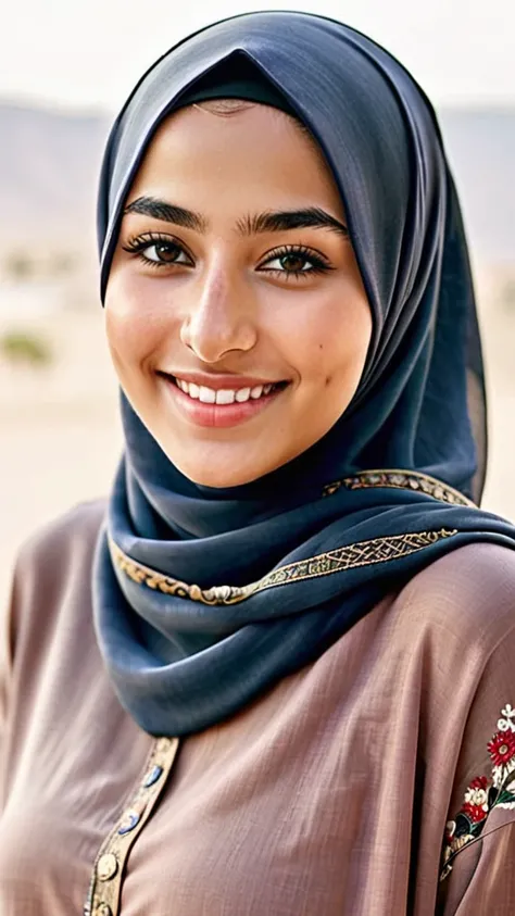 photograph, best quality, photorealistic, full body, extremely detailed, 8k, finely detail, ultra-detailed, extremely detailed, looking at viewer,  a beautiful 18 year old hijabi girl, (((full body))),  detailed face and eyes, smiling, detailed body, showi...