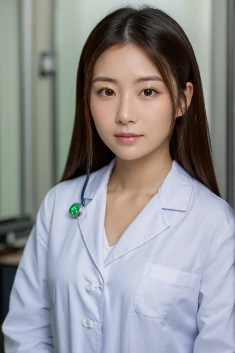 ((Highest quality)), ((masterpiece)), (detailed),Perfect Face,Japanese,Female doctor,White