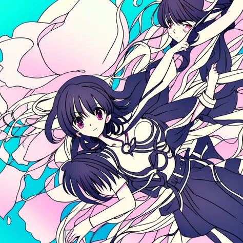 ultra detailed,best quality,delicate illustration,manga,pixiv art,anime art,unity 8k wallpaper,ultra delicate line drawing,kawaii,cool,nervous,upperbody,{{shiny short hair,black short hair,
Chic gothic punk style, black beret, hydrangea corsage,Holds a Mjo...