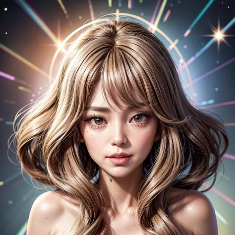 NSFW, 8k, High-level, absurd, masterpiece, best quality, primitive, very detailed CG, very detailed wallpaper, perfect lighting, Extremely detailed ((( personifying " Farrah Fawcett Majors " as a Little Girl))), MysticSight, Tyndall effect, Tyndall scatter...