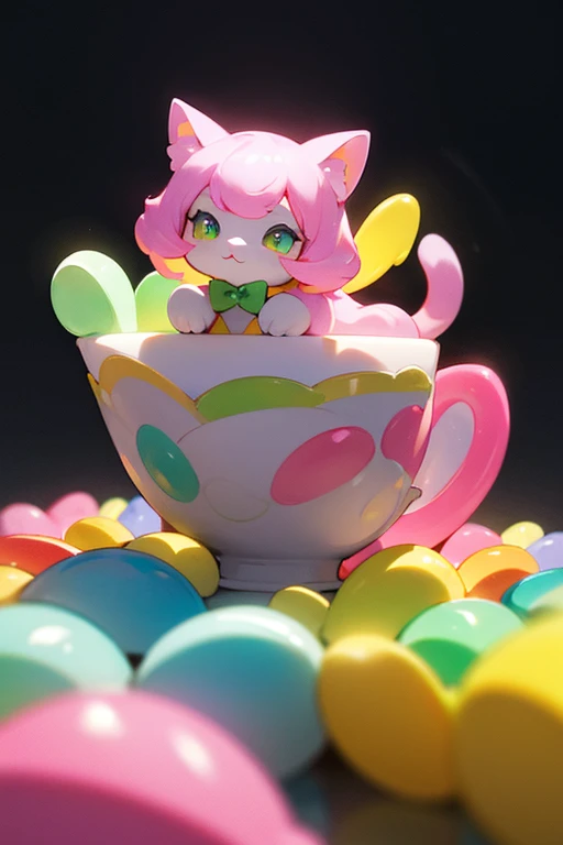 Emerald colors, masterpiece, sharp focus, top quality, depth of field, cinematic lighting, perfect anatomy,
Girl cat
Toys
Candy 🍭🍬
Cake 🎂🍰
Jelly Beans
Colorful
pastel colors
Fancy
Fantasy