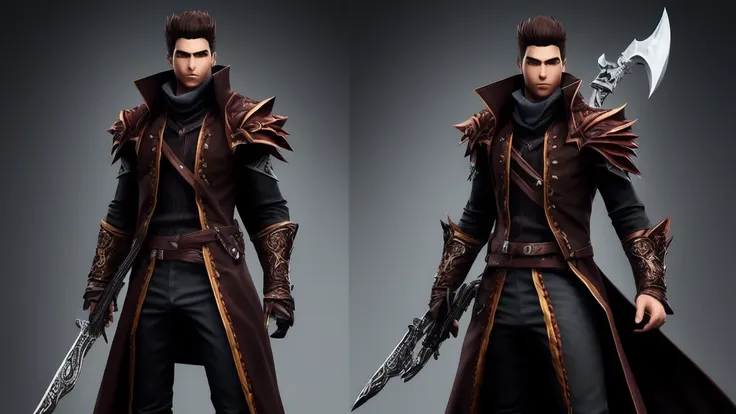 create a new image based on bloodbonre hunter style, young man, no beard, brown skin, dark eyes, no mask, using the claw weapon,  and the hunter´s clothes, using high quality image