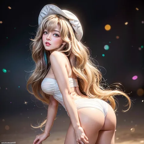 NSFW, 8k, High-level, absurd, masterpiece, best quality, primitive, very detailed CG, very detailed wallpaper, perfect lighting, Extremely detailed ((( personifying " Farrah Fawcett Majors " as a Little Girl))), MysticSight, Tyndall effect, Tyndall scatter...