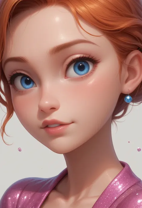 score_9, score_8_up, score_8, 1girl, glitter, high_resolution, detailed, portrait, shiny skin, multicolor, ,disney pixar style