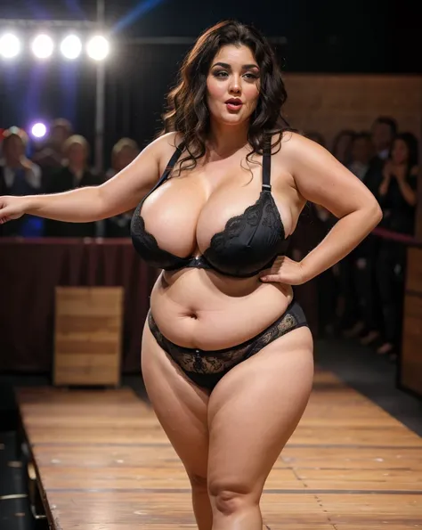 massive tits drunk bbw lingerie model, she was nervous before the show, so she drank too much alcohol, stumbling drunk bbw, drun...