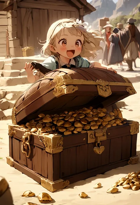 The girl with the huge treasure chest