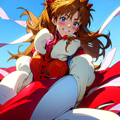 Super detailed, masterpiece, Highest quality, Love Letter, throw,smile,blush (Asuka Soryu Langley)