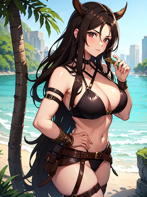 dark brown hair barbarian milf