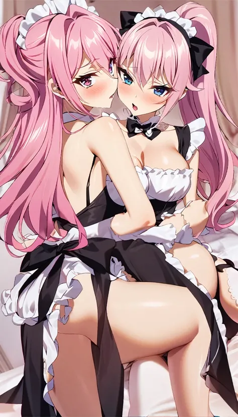 2 Sexy 
maids pink hair