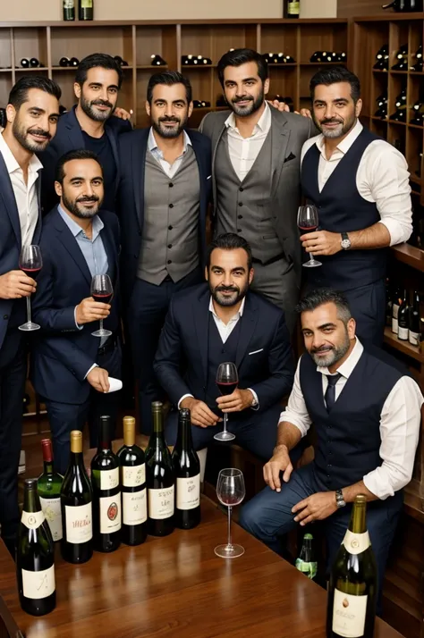 Masculinos, vinos , botellas , copas sala reunion