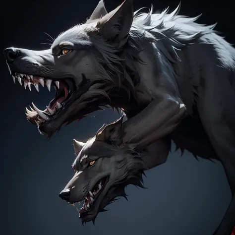 A scary wolf head is the logo of a gun shop brand.