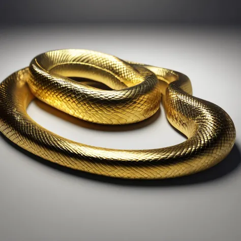 gold snake, cinematic lighting